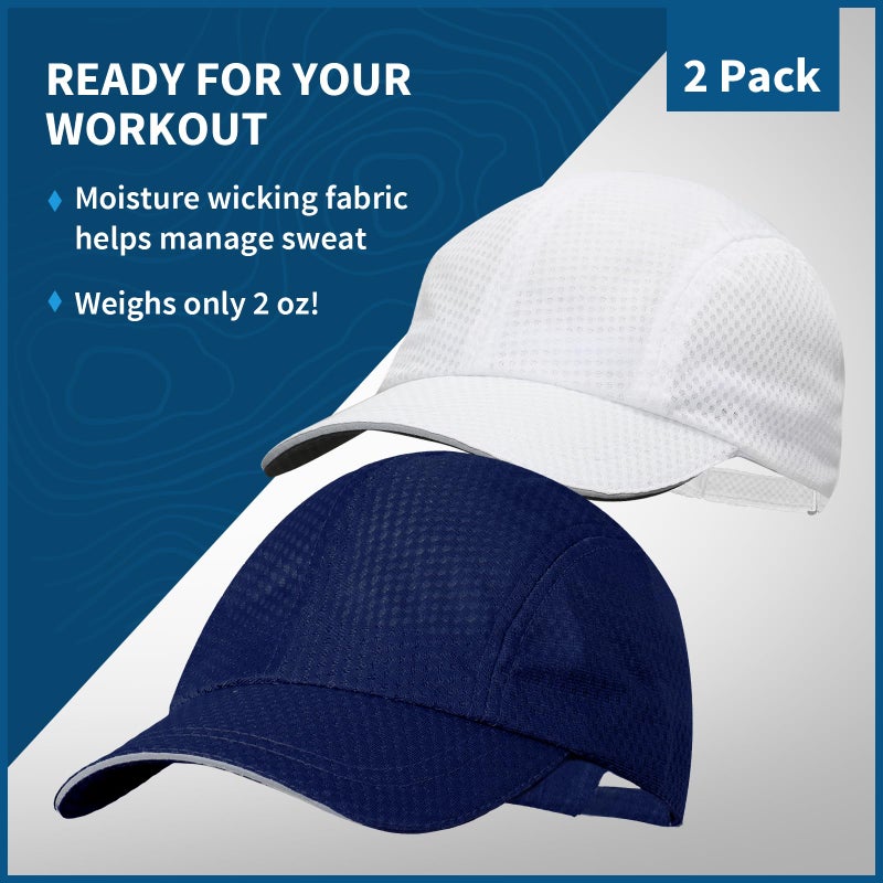 TrailHeads Performance Mens Running Hat - Lightweight, Quick Dry Workout Hats for Men - Athletic Sports Cap for Tennis, Gym - Image 4